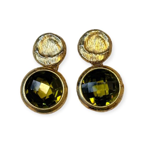 Vintage Hammered Gold Tone Metal Necklace And Earrings Set - Picture 6 of 8